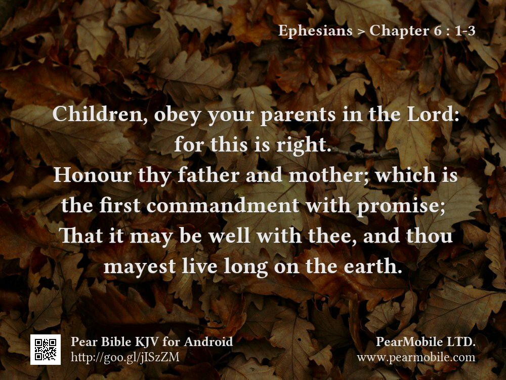 Ephesians, Chapter 6:1-3